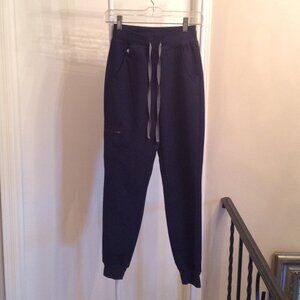 EUC Figs Zamora Technical Collection Scrubs Jogger Pants Navy Blue XXS